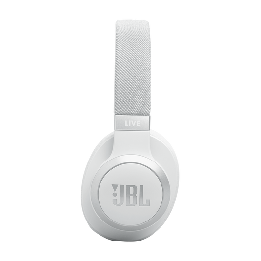 JBL Live 770NC - White - Wireless Over-Ear Headphones with True Adaptive Noise Cancelling - Left image number null